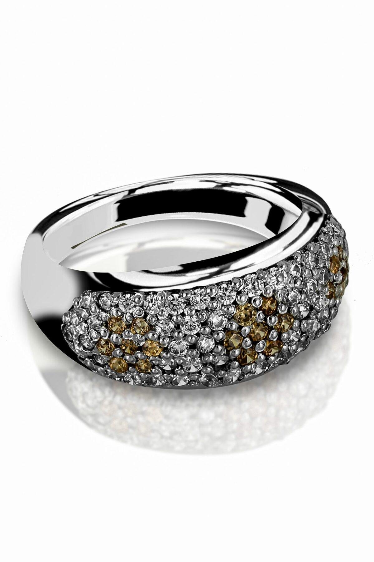 Exquisite Pave Wedding Band in silver