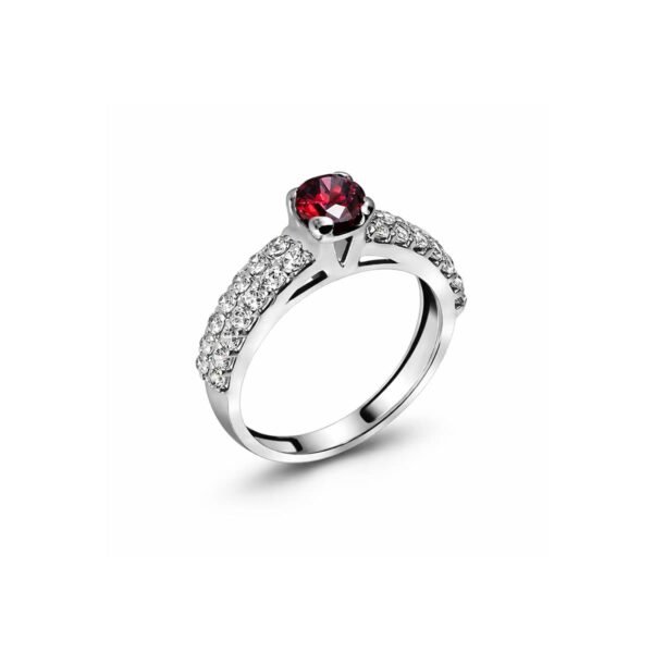 Solitaire Pave Ring