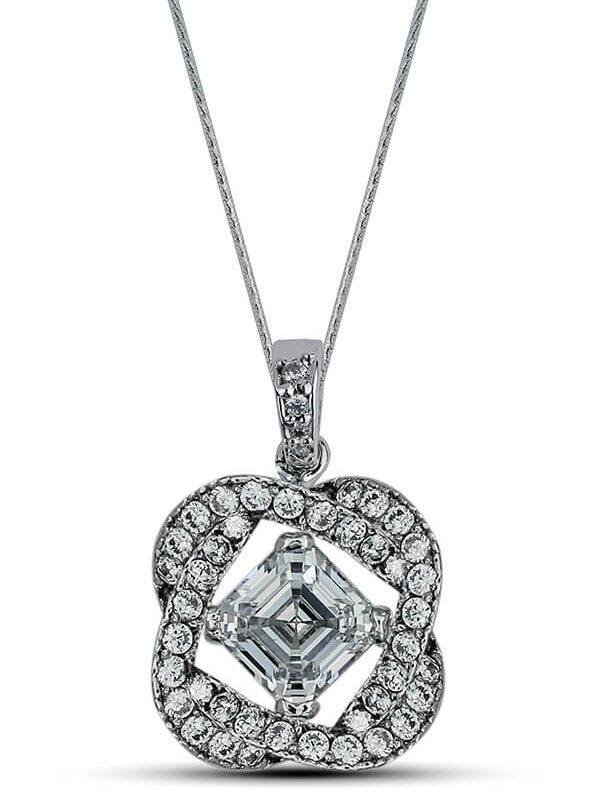 Shop Timeless Flower-Inspired Pendant 6mm Korean stone with snake chain