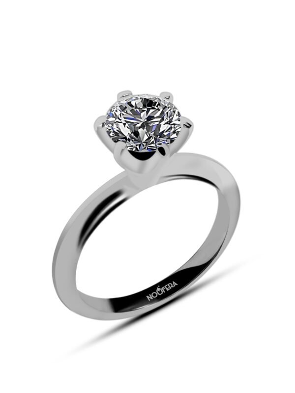 Floral-Inspired Dome Ring handcrafted in sterling silver with a cubic zircon