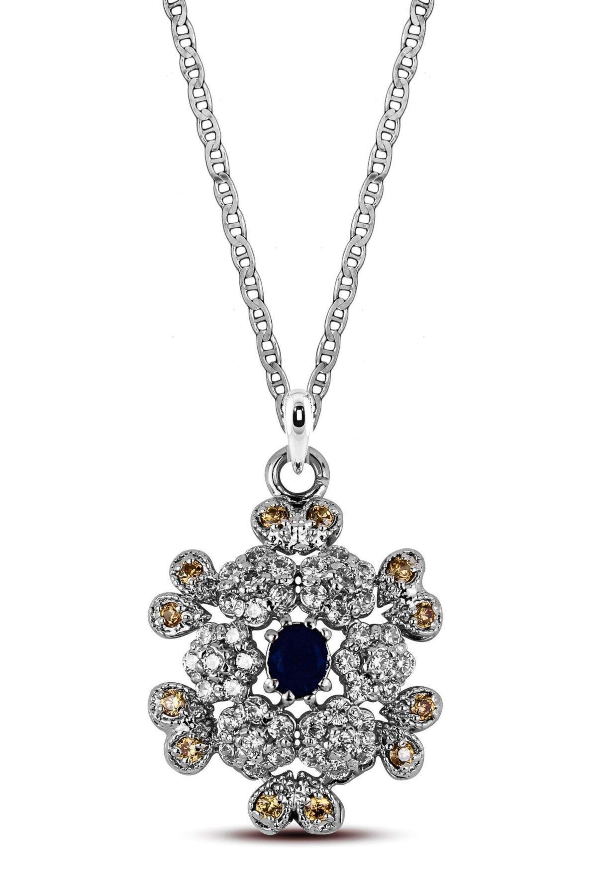 Golden Glow Bloom Necklace with cable chain