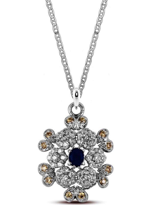 Golden Glow Bloom Necklace with cable chain