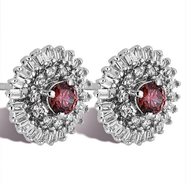 Shop our Round Sparkle Halo Earrings 5mm center 2.4mm brackets stones