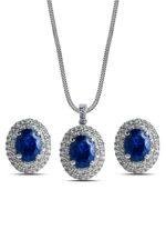 Royal Sapphire Pendant Set in 925 sterling silver