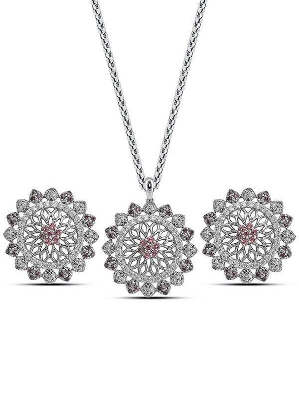 Shop Dahlia Grace Pendant Set 2.50mm center stones with ball chain