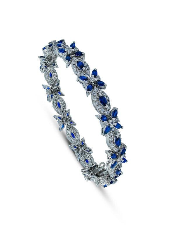 Blue Midnight Matrix Bracelet in a deep blue shark stones