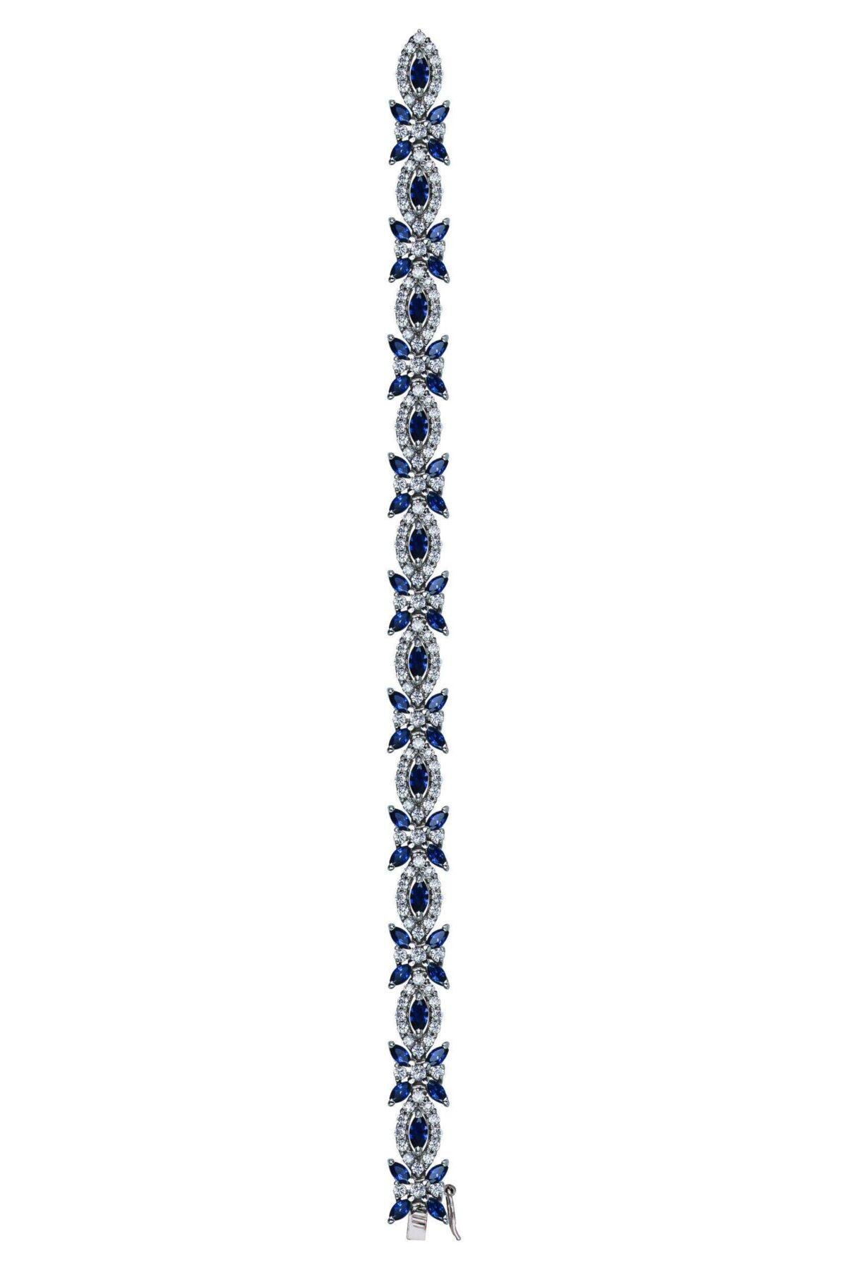 Blue Midnight Matrix Bracelet in a straight position