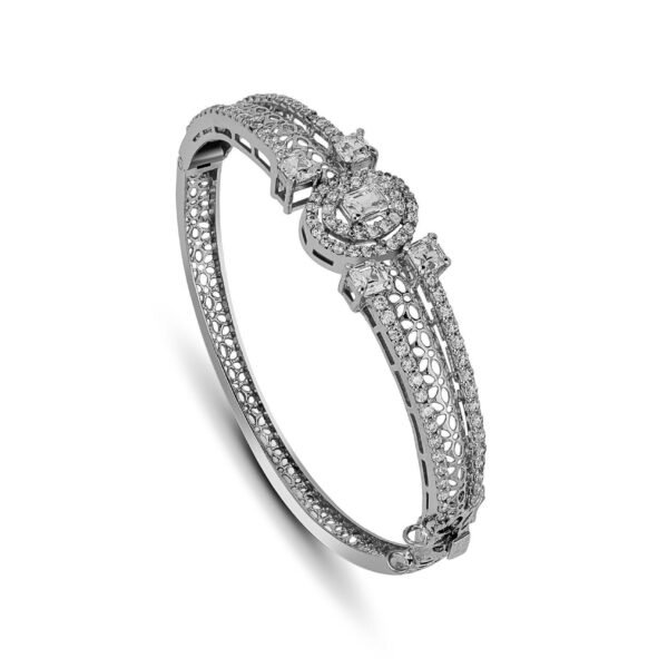 Noufera’s Luxe Halo Bracelet with 925 sterling silver & rhodium plating