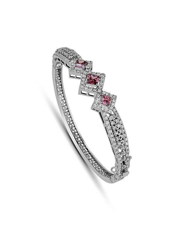 shop Noufera Radiant Trio Frame Bracelet in sterling silver