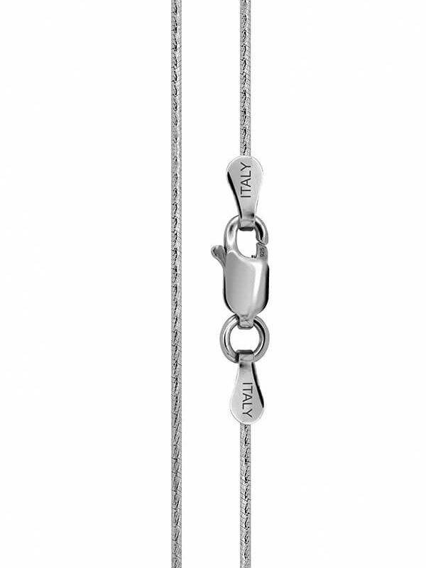Firenze Fluid Italian Snake Chain crafted in sterling silver with rhodium plating finish