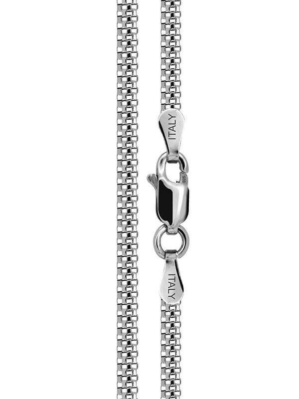 Venezia Square Box Chain - 925 Sterling Silver (Italy)