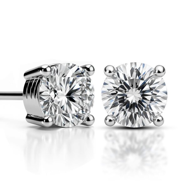 Noufera GRA Certified 1 Carat Moissanite Earrings in sterling silver