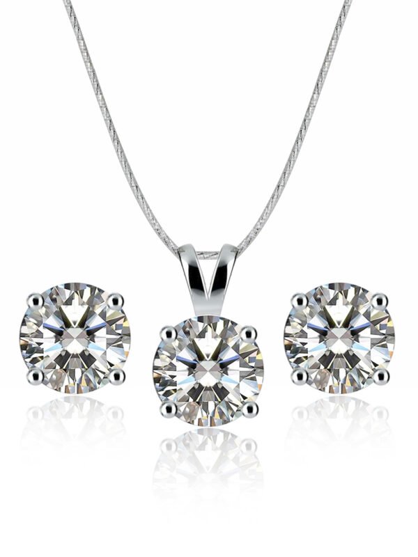 Noufera 1 Carat Moissanite Solitaire Set with snake chain
