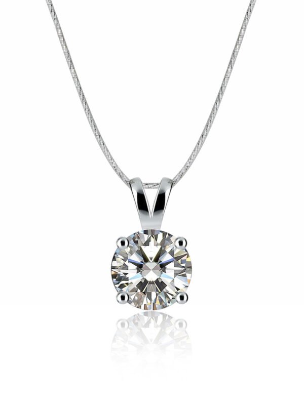 Noufera GRA Certified 1 Carat Moissanite Pendant Necklace