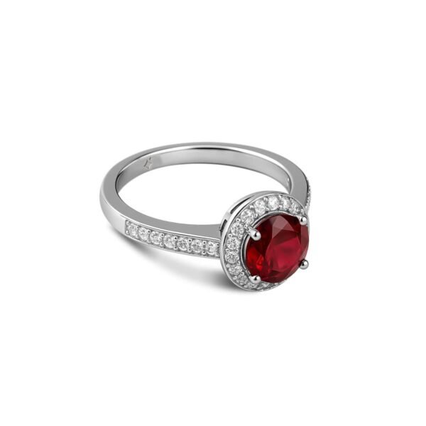 Ruby Halo Engagement Ring