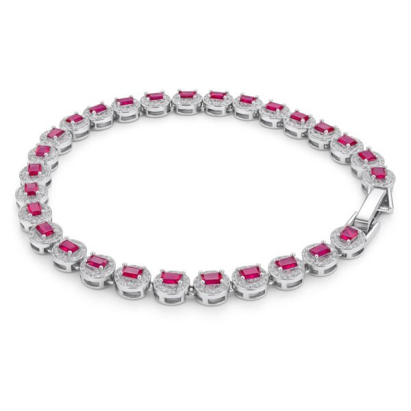 Pink Sapphire Tennis Bracelet