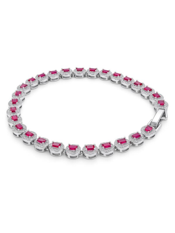 Pink Sapphire Tennis Bracelet