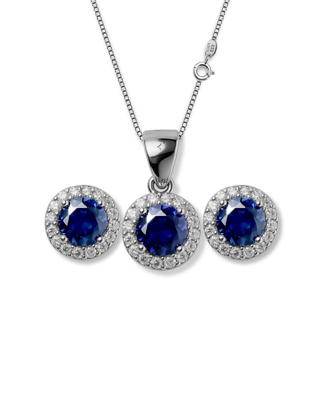 Ocean Luxe Pendant Set with square chain