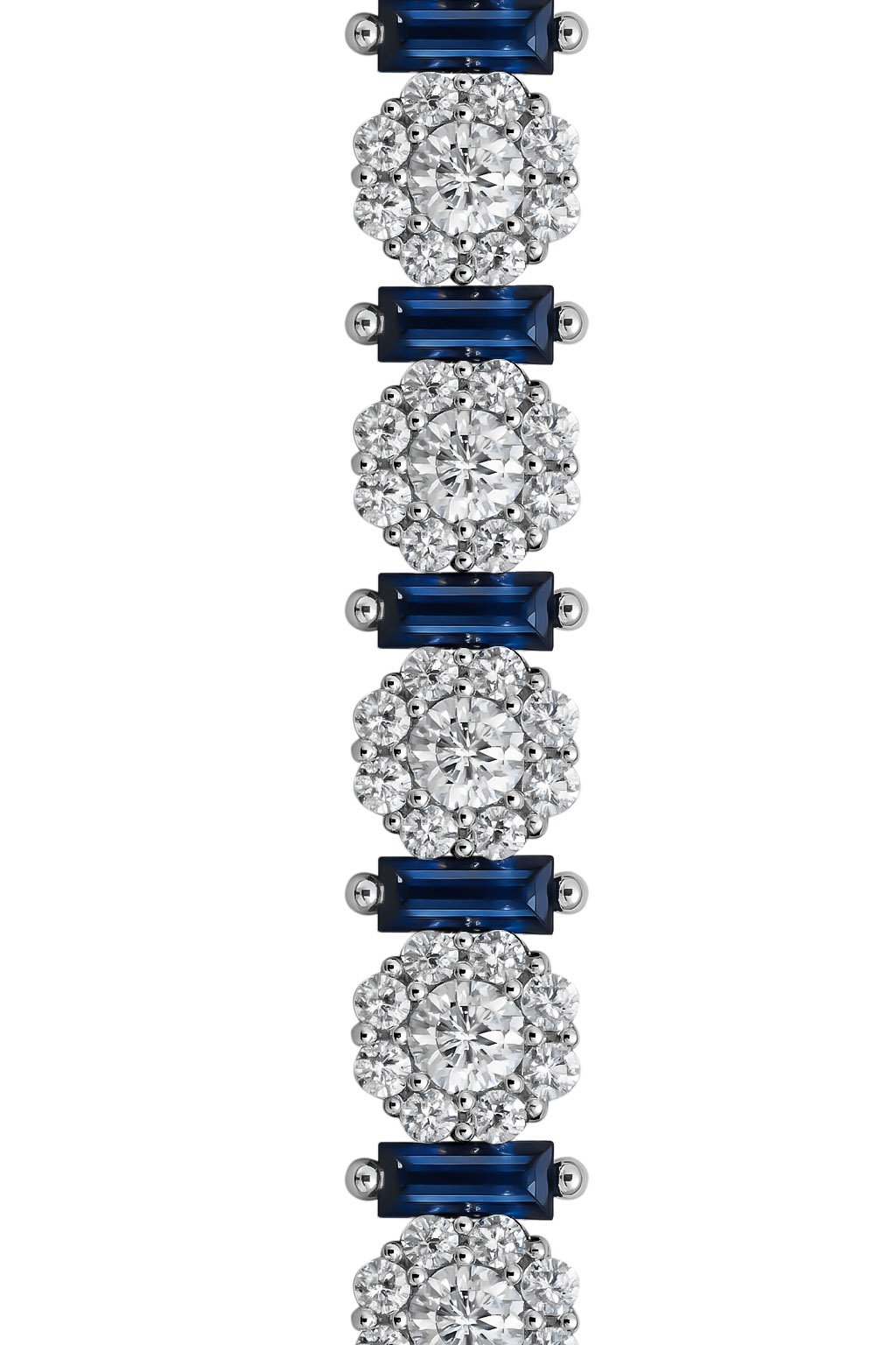 sapphire cluster tennis bracelet