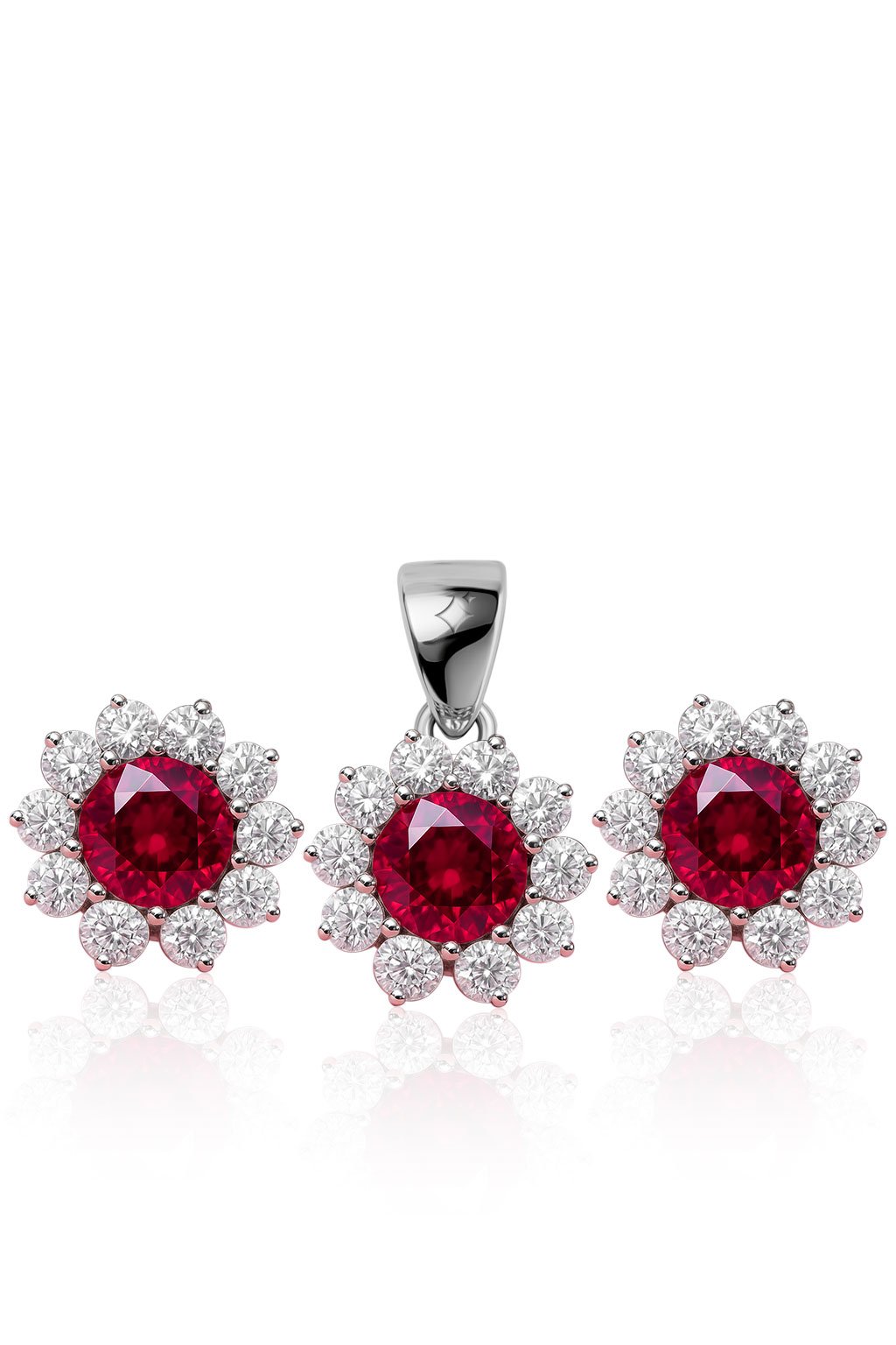 Red Crystal Set without chain