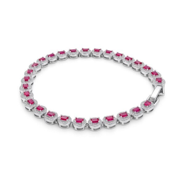 Pink Sapphire Tennis Bracelet