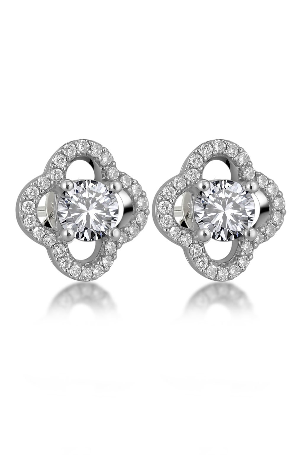 Clover Crystal Studs