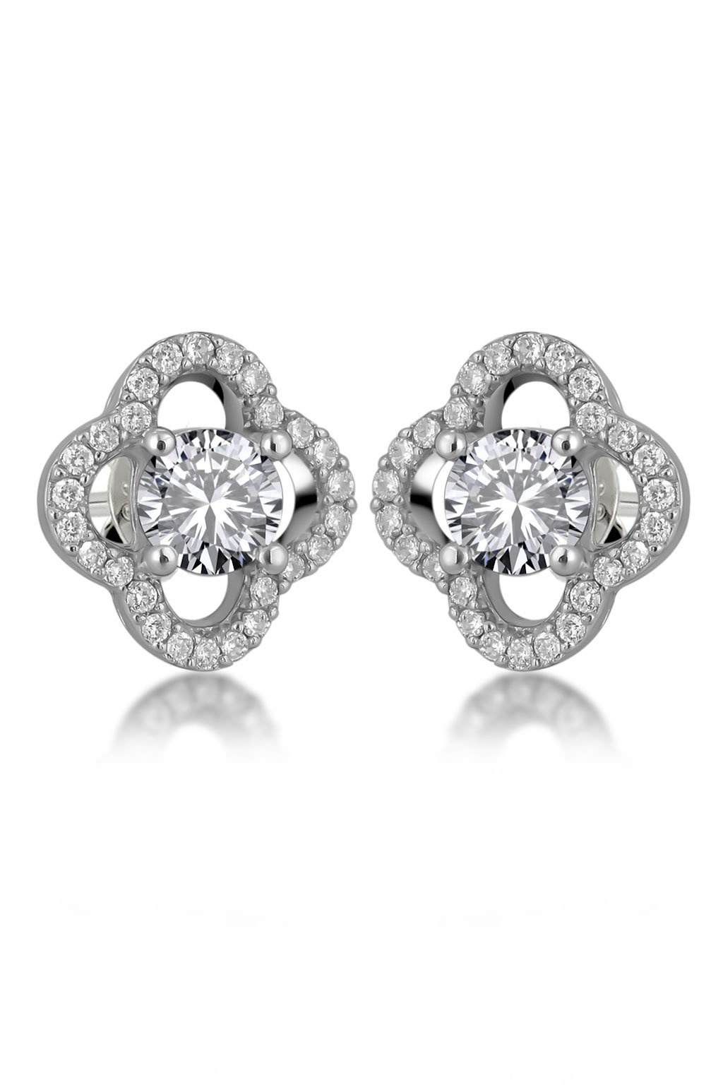 Clover Crystal Studs