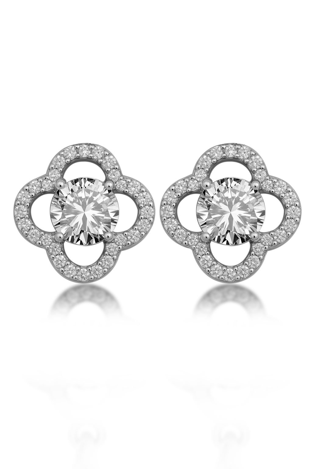 Clover Crystal Studs