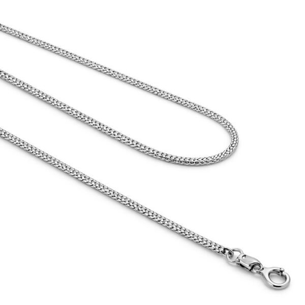 Unisex 925 Italian Rhombus Square Chain – 16 Inch