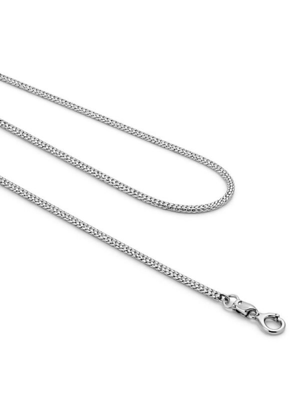 Unisex 925 Italian Rhombus Square Chain – 16 Inch
