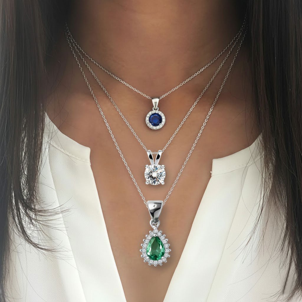 silver necklaces and chains