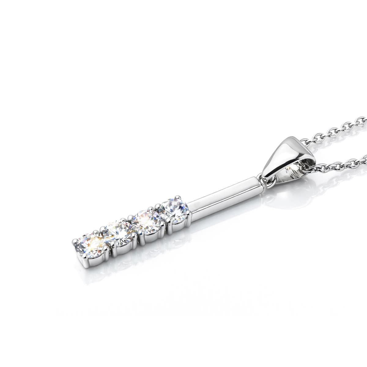 Quad Korean Silver Necklace