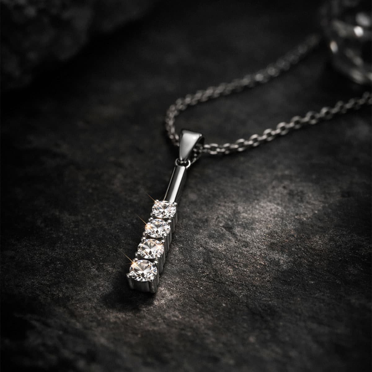 Quad Korean Silver Necklace