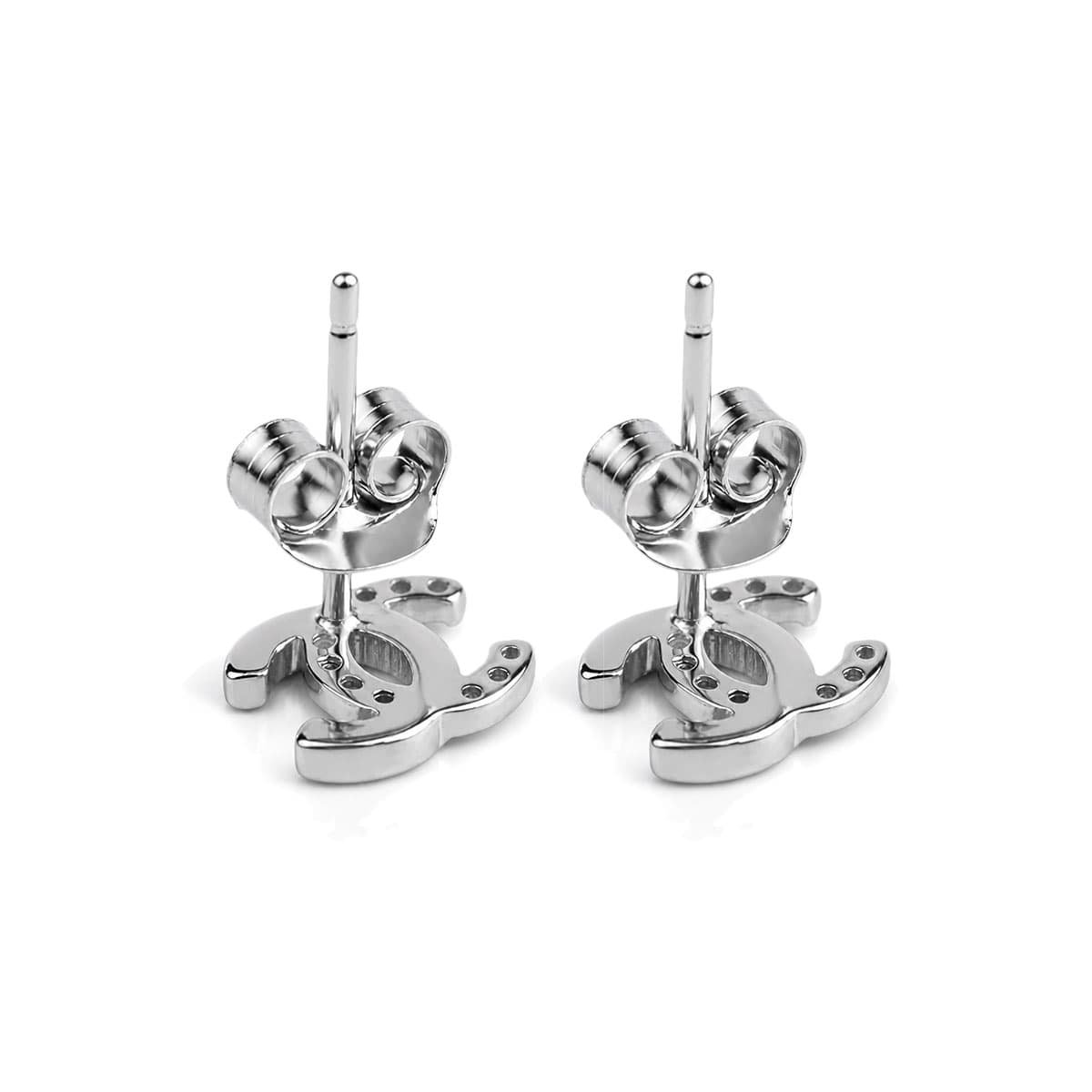 Celeste Pavé CC Stud Earrings