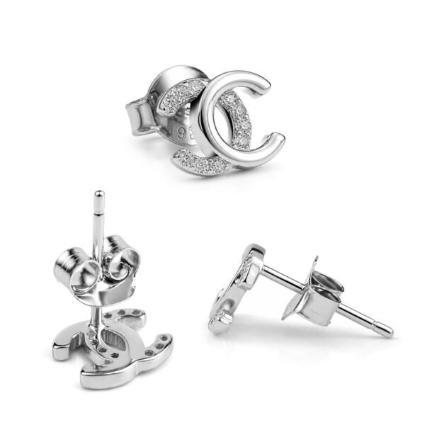 Celeste Pavé CC Stud Earrings