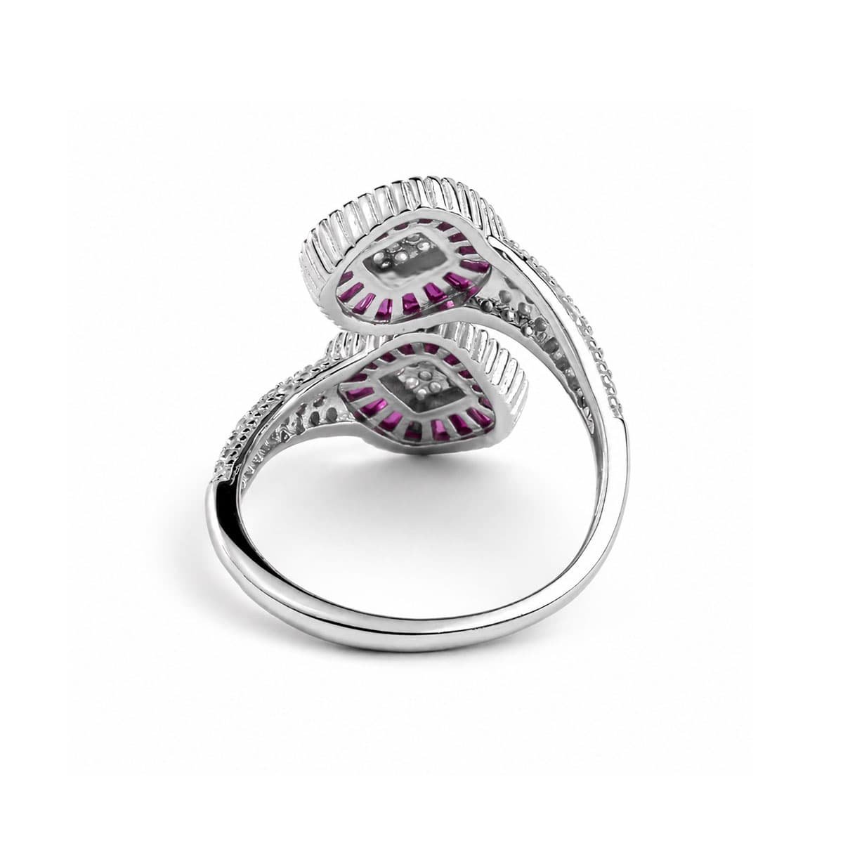 back look of Pink Halo Wrap Ring